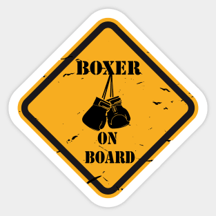 Boxer on board danger Sticker